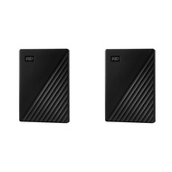 WD 2TB My Passport Portable External Hard Drive with backup software and password protection, Blue &