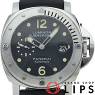 二手沛納海 Luminor Submersible 44mm PAM00024，附原廠錶盒和保固卡，不鏽鋼/橡膠錶帶，男士腕錶，黑色，拋光，成色極佳。