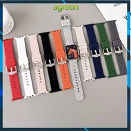 AG Silicone strap For Apple Watch band 44mm 40mm 45mm 41mm 49mm 38mm 42mm sport smartwatch bracelet 