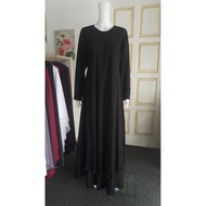 Jubah Abaya Dubai Plain Batu