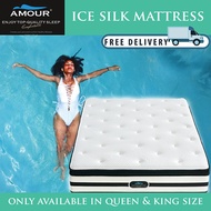 (FREE BED FRAME) AMOUR Brand ICE COOL Eco-Cooling Pocket Spring mattress with Latex topper.