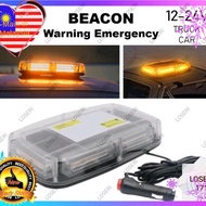 LOSERI PREMIUM Truck Lori Led 15 Mode Beacon Led Cob Light Amber Yellow 12 24V Car Truck Lori Warning Light Emergency