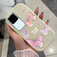 Case For VIVO V30 Pro 5G V29 V29e V27 5G V23 V23i V20 S1 S7 Butterfly Star Phone Shockproof Round An