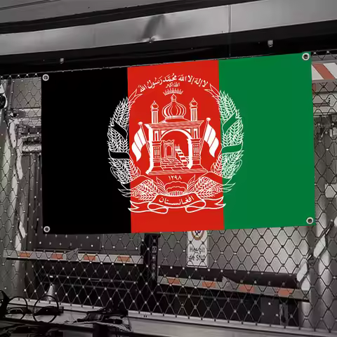 1pc Afghanistan Flag Flags And Banners Four Hole Flag Polyester Outdoor Decor Room Aesthetic