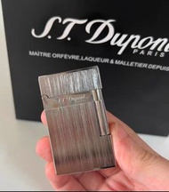 💜lighter 法國 S.T. Dupont 都彭朗聲  拉絲銀 打火機