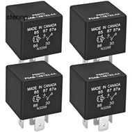4-Pack 12VDC 40A 5-Pin Automotive Relay P6SDT FOAB-14B192-AA Replacement F0AB-14B192-AA for  Electri