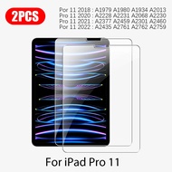 2 Glass Screen Protector For IPad Air5 Air4 2022 IPad Pro11 2018 2021 11 In 10.9 Full Coverage Clear