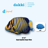 Dakki 12"x17" Regal Angelfish Shape Pillow