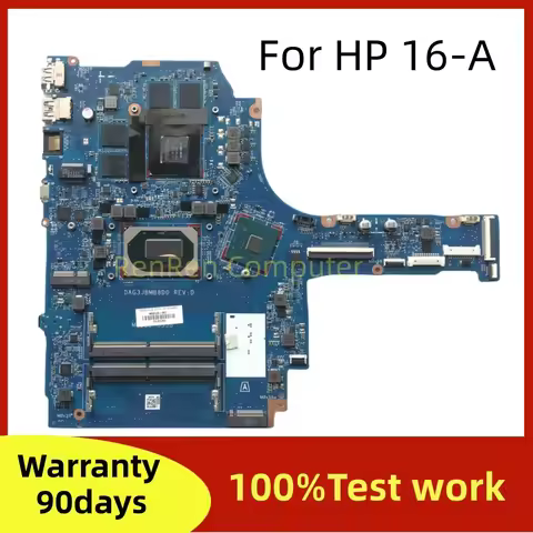 DAG3JBMB8D0 G3JB For HP 16-A TPN-Q241 Laptop Motherboard M02035-601 with CPU I5-10300H I7-10750H GPU