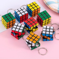 12/24Pcs 3x3 Mini Cute Keychain Magic Square Puzzle Cube Keychain Three Speed Rubik's Cube Pendant K