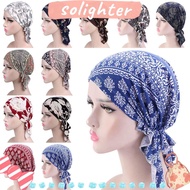 SOLIGHTER Turban Hat Beanie Women Muslim Cancer Chemo Hat