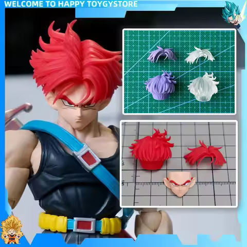 In Stock Nono Shf Dragon Ball Z Future Trunks Red Headsculpt Head Accessories Anime Collection Figur