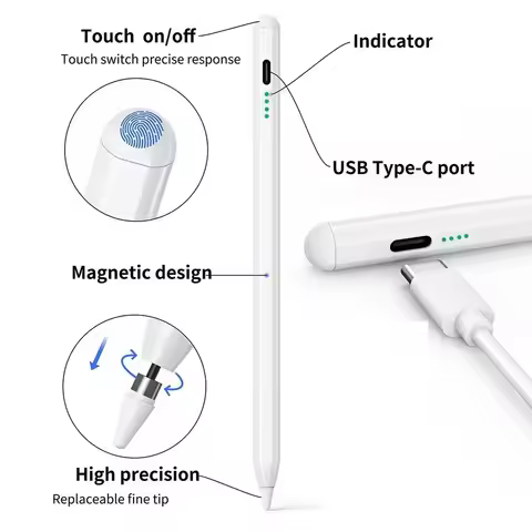 For Xiaomi Pad 6 Stylus Pen Samsung Pad without Palm Rejection Tilt,For Honor Redmi Pen All Android 