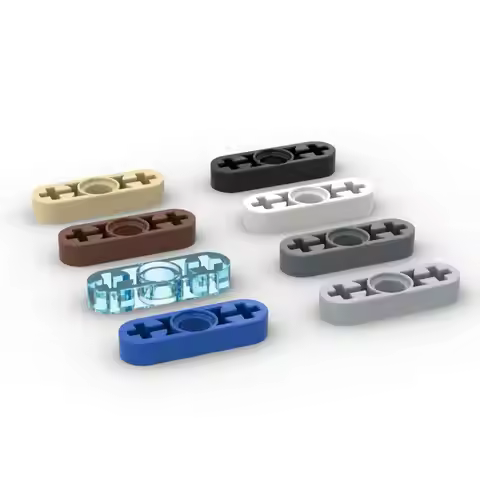 MOC 10PCS 6632 Liftarm Thin Building Blocks Kit High-Tech 1x3 Axle Holes Thin Brick Particle Educati