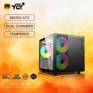 YGT V300 MINI GAMING CASE BLACK WHITE MICRO-ATX/ITX DESKTOP COMPUTER CASE