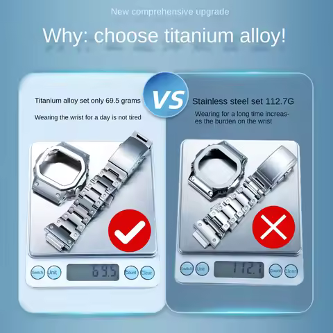 Titanium alloy case Mod Kit for Casio G-SHOCK DW5600 GWB5600 GWM5610 G5600 modified Lightweight meta