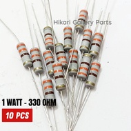 [10 PCS] Resistor 1W 330 Ohm Toleransi 5% / Resistor 330 Ohm 1 Watt Tol 5% Per 10 Pcs / Resistor 1w 