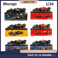 Y366 Bburago 1:24 Mercedes F1 W14 W15 Diecast Alloy Static Model Car