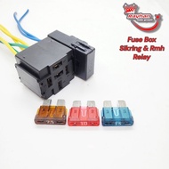 RILEY SOCKET AND FUSE BOX FOR MOTORCYCLE HORN LIGHTS, CAR FUSE 7.5A 10A 15A RELAY HOUSING, 4 AND 5 L