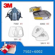 (จัดส่งจากประเทศไทย)3M 7502 หน้ากากกันสารเคมี หน้ากากพ่นสี หน้ากากพ่นยา 6001-6006 2091 2097 ตัวกรอง