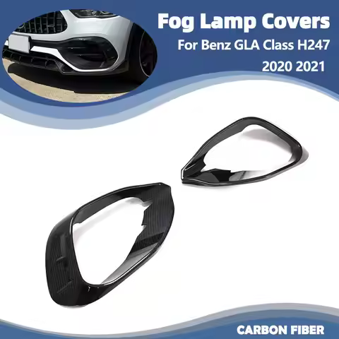 Car Front Bumper Fog Lamp Covers for Mercedes-Benz GLA Class H247 GLA250 Sport GLA45 AMG 4D 2020 202