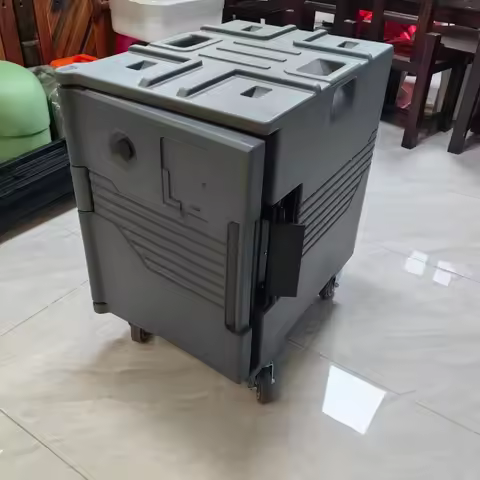 90 Liter Upright Insulated Food Warmer Box Catering Turnover Box Side Door Partition Cooler Box Cate
