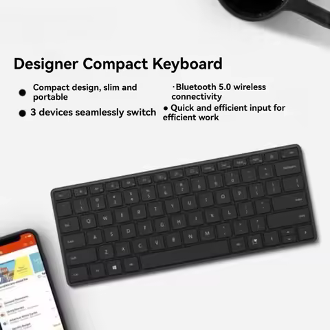 Designer Compact Keyboard Wireless Bluetooth Keyboard Customized Slim Portable Keyboards Office Lapt