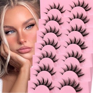 5 Pairs Manga Lashes Natural Long Cosplay Makeup Cross Lashes Cat Eye Lashes Full Strip Eyelashes