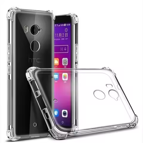 Transparent Crystal Soft TPU Clear Skin Case Ultra Thin Cover for HTC U 11 / U11 / Ocean