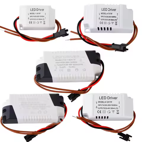 LED Constant Driver 85-265V 1-3W 4-5W 4-7W 8-12W 18-24W 300mA Power Supply Light Transformers for LE