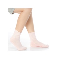 【KEROPPA】3~6歲學童專用毛巾底氣墊短襪x4雙(男女適用)C93002-B-淺粉