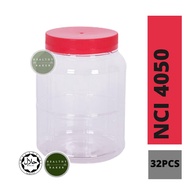 Balang Kuih Raya 2600ml PET Container [ 1BUNDLE- 32PCS] Bekas Cookie Jar Plastik Kosong Biskut 3350/ NCI 4050