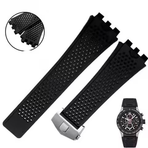 brand-new Silicone Watch band For TAG HEUER Carrera Series watch Strap for Men's Concave Convex Inte