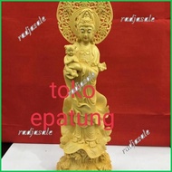 Spesial Patung Dewi Kwan Im / Kwan In / Guan Yin Gendong Anak - 34 Cm
