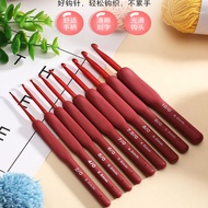 Red Handle Crochet Tool Full Set Afghanistan Crochet Beginner Crochet Hook Wool Crochet Sweater Croc