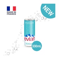 Evian Sparkling Carbonated Natural Mineral Water 330ML Can