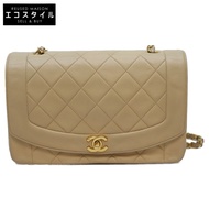 香奈兒3號 A01165 米色羊羔皮 Diana 25