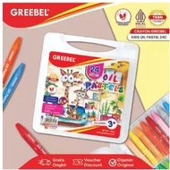 GREEBEL Crayon Krayon 24 Warna / Kids Oil Pastel / Crayon Greebel / Crayon Set Mewarnai