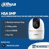 DAHUA H5A 5MP 3K CCTV INDOOR FIXED FOCAL TWO WAY AUDIO PAN TILT IP WIFI CAMERA FREE MICRO SD 64GB