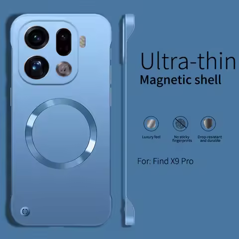 UltraThin Metallic Paint for Magsafe Magnetic Case for OPPO Find X9 X8 X8S X7 Pro Reno 15 Ultra Fram