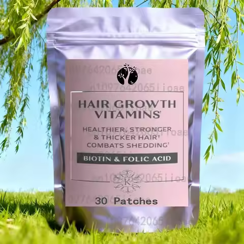 Hair Growth Vitamins, Biotin 30 Patches , Collagen Stimulants, Including Saw Palm, Vitamin D3, Etc