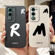 For OPPO A5 CPH2727 Lucky Initial Letter Phone Casing OPPO A5 5G CPH2735 Lens Protective Soft Silico