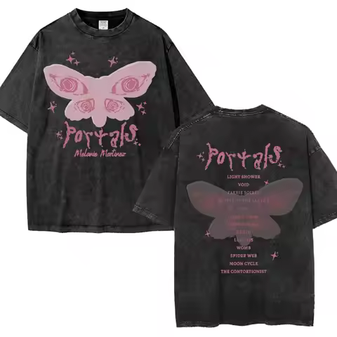 Melanie Martinez The Trilogy Tour 2024 Portals Album T Shirt Men's Women Fashion Casual Retro Washed