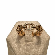 HERMES 愛馬仕 CHAINE D'ANCRE ENCHAINEE 豬鼻子戒指 K18PG #50