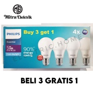 Paket Lampu Philips 5w Beli 3 gratis 1 Multipack LED Essential 5 watt isi 4pc