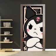 Door Sticker Wall Sticker Kuromi ins Glass Elevator Door Bathroom Wooden Door Refurbishment Waterpro