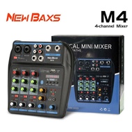 NEW BAXS M4/M4G audio mixer suara kecil 4 channel Mixer audio murah meriah bekas saluran built-in pe