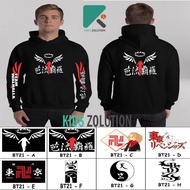 jaket hoodie team valhalla tokyo revengers - kidszolution - merah s