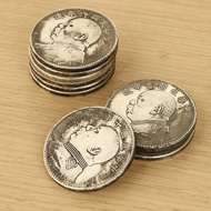 Antique Brass Silver Dollar Guangdong Shuanglong Silver Dollar Foreign Sitting Foreign Dollar Statio