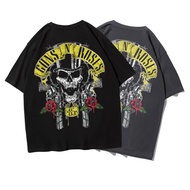 Gunsrose T Shirts Oversized Men Plain Printed Tops Cotton Tshirt Soft Unisex Fit Baju Lelaki Hitam K